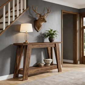Console Table, 2-Tier Farmhouse Sofa Entryway Table with Storagew