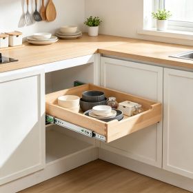14"W x 21"D Pull Out Cabinet Organizer, Heavy-Duty Wood Drawer with Soft Close Slides for Kitchen & Pantry