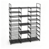 Large Shoe Rack 9 Tier 3 Row, 50-inch Heavy Duty Iron Pipe Shoe Organizer Shelf with 9 PP Liners, Space Saving Closet Shoe Tower for Entryway, Hallway