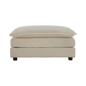 Chenille Fabric Ottomans Footrest to Combine with 2 Seater Sofa, 3 Seater Sofa and 4 Seater Sofa, Light Coffee