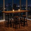 Bar Table, Farmhouse Pub Bar Counter Height Table(without Footrest)