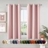 Baby Pink Blackout Curtains for Girls Bedroom Living Room 63 Inches Long 2 Panels