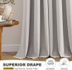 Cobblestone Blackout Curtains for Bedroom Living Room 63 Inches Long 2 Panels