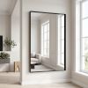32"x40" Bathroom Wall Mounted Mirror Vanity Rectangular Mirror with Deep Frame, Black