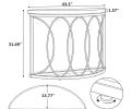 43 Inch Faux Marble Console Table Half Moon Sofa Entryway Table for Living Room Bedroom Hallways Decor