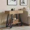 Narrow End Table with Storage Shelves Couch Arm Side Table Nightstand Minimalist Design for Living Room Bedroom