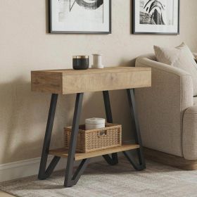 Narrow End Table with Storage Shelves Couch Arm Side Table Nightstand Minimalist Design for Living Room Bedroom