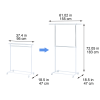 2-Shelf Garment Drying Clothes Rack - Adjustable Height, Locking Wheels, Metal, Silver/White - Closet Organization