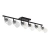 5-Light Track Lighting Kit Black Track Lighting Fixtures Bathroom Wall Sconces Ceiling Mount Kitchen Tracking Lights