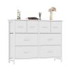 8 Drawers Fabric Drawer Cabinet, Clothes Storing, Strong TV Stand, for Bedrooms, Wardrobes, Entryways, and Living Rooms, White