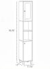 White Wooden Tall Bathroom Storage Cabinet with Mirror - Freestanding Tower with Adjustable Shelves for Bathroom And Living Room