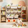 Toy Storage Organizer with 3 Drawers 6 Shelves and 9 Bins with Bookshelf