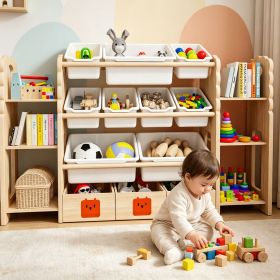 Toy Storage Organizer with 3 Drawers 6 Shelves and 9 Bins with Bookshelf