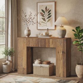 Rustic Sofa Console Table with Drawer 39 Inch Entryway Table Foyer Table Wood Living Room Decorative Storage Table