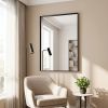 22"x30" Bathroom Wall Mounted Mirror Vanity Rectangular Mirror with Deep Frame, Black