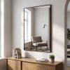 20"x30" Rectangular Bathroom Mirror Wall Mounted Mirror with Metal Frame, Black