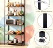 Tall 5-Tier Bookshelf Wooden Open Bookcase with Back Panels for Living Room Bedroom Hallway Storage Organizer