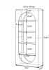 Modern 70.8-Inch Arched Bookcase 5-Tier Freestanding Tall Bookshelf for Living Room Home Office Decor
