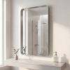 30"x50" Rectangular Bathroom Mirror Vanity Wall Mounted Mirror with Deep Frame, Silver