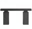 63 Inch Wooden Console Table Entryway Foyer Stand Living Room Decorative Open Shelf Wood Table