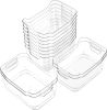 12 Pack Clear Plastic Storage Bins, Pantry Organizers and Storage, Clear Pantry Organizer Bins, Plastic Containers with Handle for Kitchen,Freezer