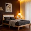 Bed frame with headboard, platform bed frame