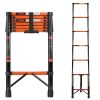Telescopic Roof Ladder, Heavy-Duty Stainless Steel with Anti-Slip Feet, 330 LBS Load Capacity, Suitable for RV, Roof & Multi-Scene Use