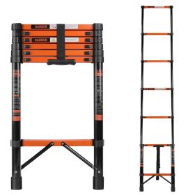 Telescopic Roof Ladder, Heavy-Duty Stainless Steel with Anti-Slip Feet, 330 LBS Load Capacity, Suitable for RV, Roof & Multi-Scene Use
