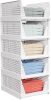 5 Pack Stackable Closet Storage Basket - Stackable Storage Bins, Multifunctional Foldable Closet Organizer Waterproof