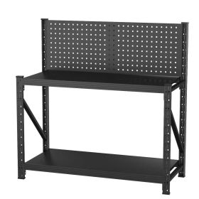 Temu only supports self pickup Work Bench with Pegboard,Heavy Duty 3000lbs Capacity Workbench with Wheels Adjustable Shelves,Tool Cart