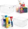 Plastic Storage Bins Ã¢â‚¬â€œ Pantry Organizers Storage Containers, Cabinet Organizer - Home Organization Must Haves for Kitchen, Laundry Room, Office