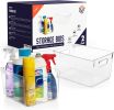 Clear Plastic Storage Bins Ã¢â‚¬â€œ Pantry Organizers Storage Containers, Cabinet Organizer - Home Organization Must Haves for Kitchen, Laundry Room