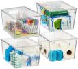 Plastic Storage Bins with Lids X-Large Ã¢â‚¬â€œ Perfect Kitchen Organization, Desk Organizer or Pantry Storage Ã¢â‚¬â€œ Desktop Organizer