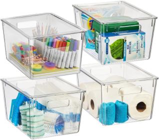 Plastic Storage Bins with Lids X-Large Ã¢â‚¬â€œ Perfect Kitchen Organization, Desk Organizer or Pantry Storage Ã¢â‚¬â€œ Desktop Organizer