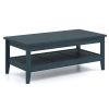 Farmhouse Coffee Table Rustic Cocktail Center Table with Thickened Tabletop