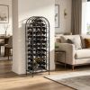 Modern Portable 45-Bottle Wine Organizer Decorative Wrought Iron Wine Rack for Home Decor And Cellar