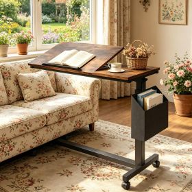 Height Adjustable Mobile C Table End Table Sofa Snack Table for Home Comfort And Convenience