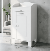 31 Inch Tilt out Laundry Hamper White Free Standing Home Organizer Bathroom Storage Cabinet