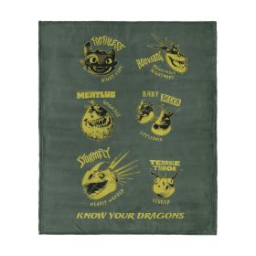 How to Train Your Dragon Know Your Dragons Silk Touch Throw Blanket 50x60 inches