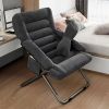 Folding Floor Sofa Chair with Adjustable Backrest 3 Reclining Positions Comfortable Lazy Lounge Chair for Dorm Bedroom Living Room Patio Garden Single