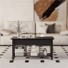 Lift Top Coffee Table with Hidden Compartment for Livingroom, Black