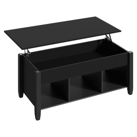 Lift Top Coffee Table with Hidden Compartment for Livingroom, Black