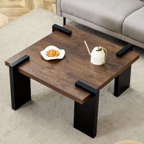 Square Coffee Table with Modern Minimalist Leg Design,Suitable for Offices and Living Rooms Walnut(31.5*31.5*16.6inches)