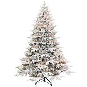4ft PE/PVC mixed flocking automatic tree Steel Wire + Wire Artificial Flocked Christmas Tree