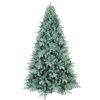 8ft Blue-Green Tint PE/PVC Hybrid Automatic Xmas Tree Decor Artificial Christmas Tree