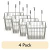 (4 pack)Metal Wire Over-Cabinet Door Basket Organizer, Kitchen Cabinet Storage Basket for Pantry, Kitchen and Cabinet Organization, Medium