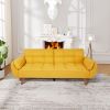 75" Flared Arm Convertible Sleeper Sofa-Yellow