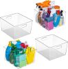 Clear Plastic Storage Bins Ã¢â‚¬â€œ XL 4 Pack Perfect for Kitchen,Fridge, Pantry Organization, Cabinet Organizers