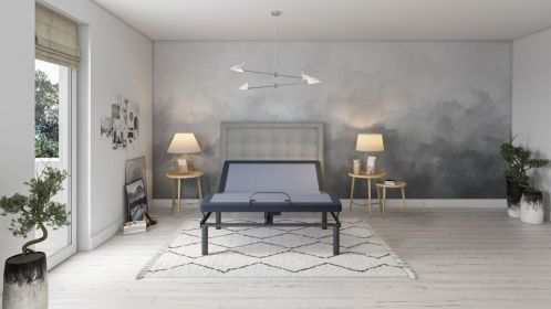 OS3 King Adjustable Bed Base with Three Vibration Modes and Head and Foot Position Adjustments