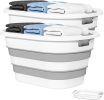 43L(11.5Gallon) Collapsible Laundry Baskets Plastic, Pop Up Laundry hamper/Storage Container, Foldable Laundry Basket with Large Capacity,Sturdy